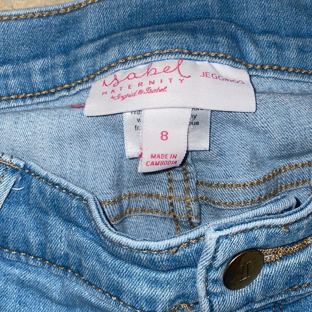 Isabel Ankle Cropped Distressed Size 8 Cozy Jeggings - Picture 2 of 4